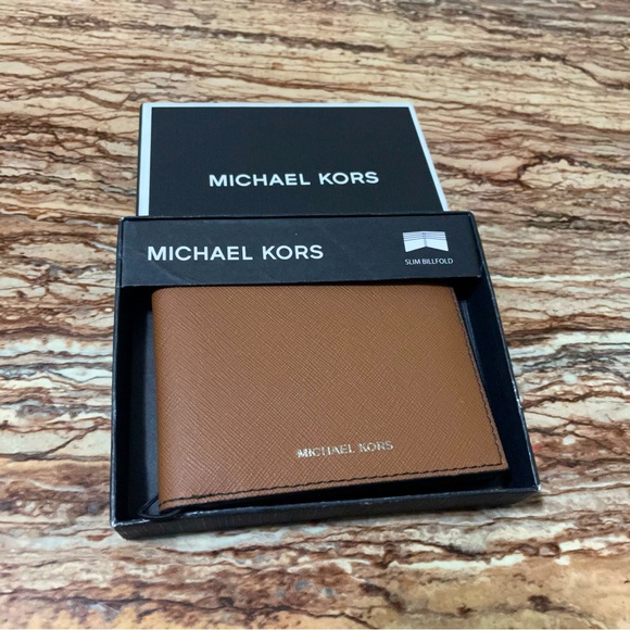 Michael Kors Luggage Brown Slim Cardholder Wallet - Picture 1 of 4